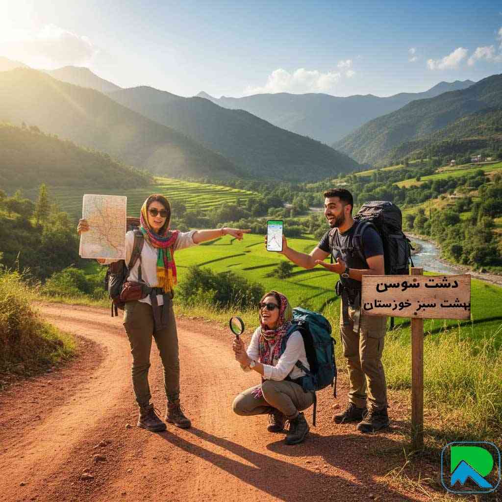 مسیر های رسیدن دشت سوسن
